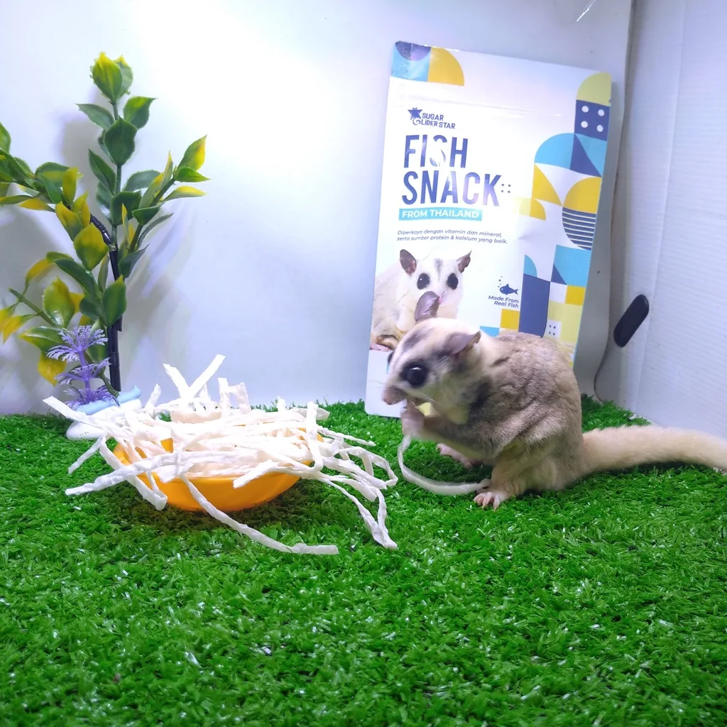 SUGAR GLIDER STAR Fish Snack Thailand 20gr Cemilan Makanan Sugar Glider