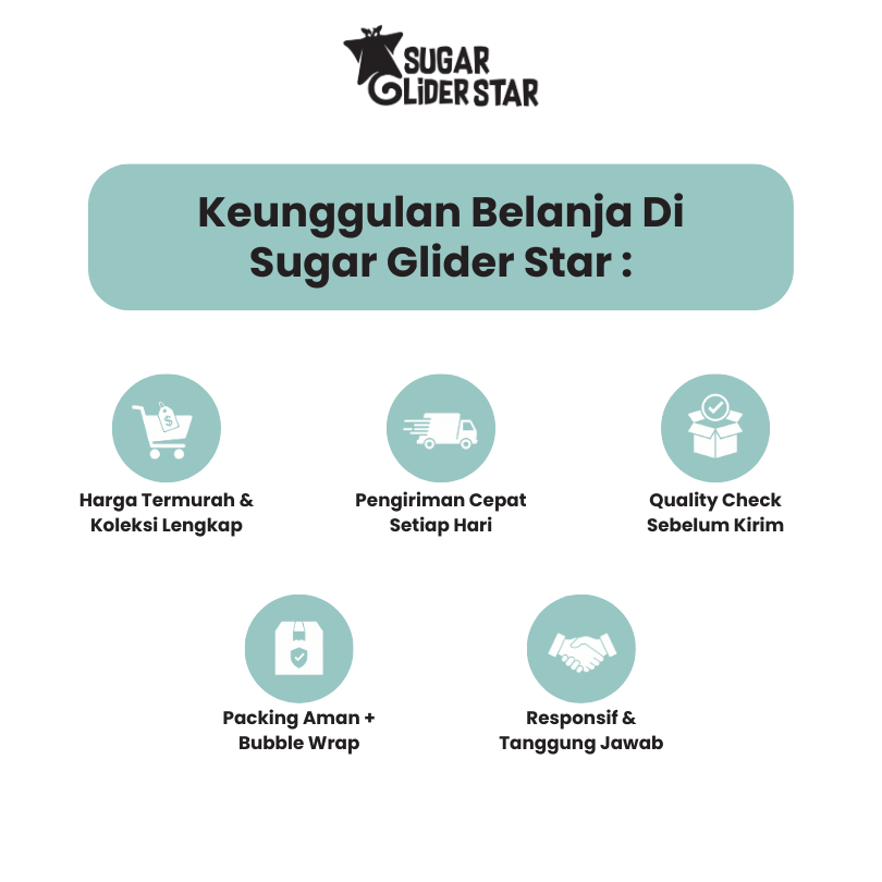 SUGAR GLIDER STAR Ulat Hongkong Kering Makanan Cemilan Hewan Sugar Glider 40gr
