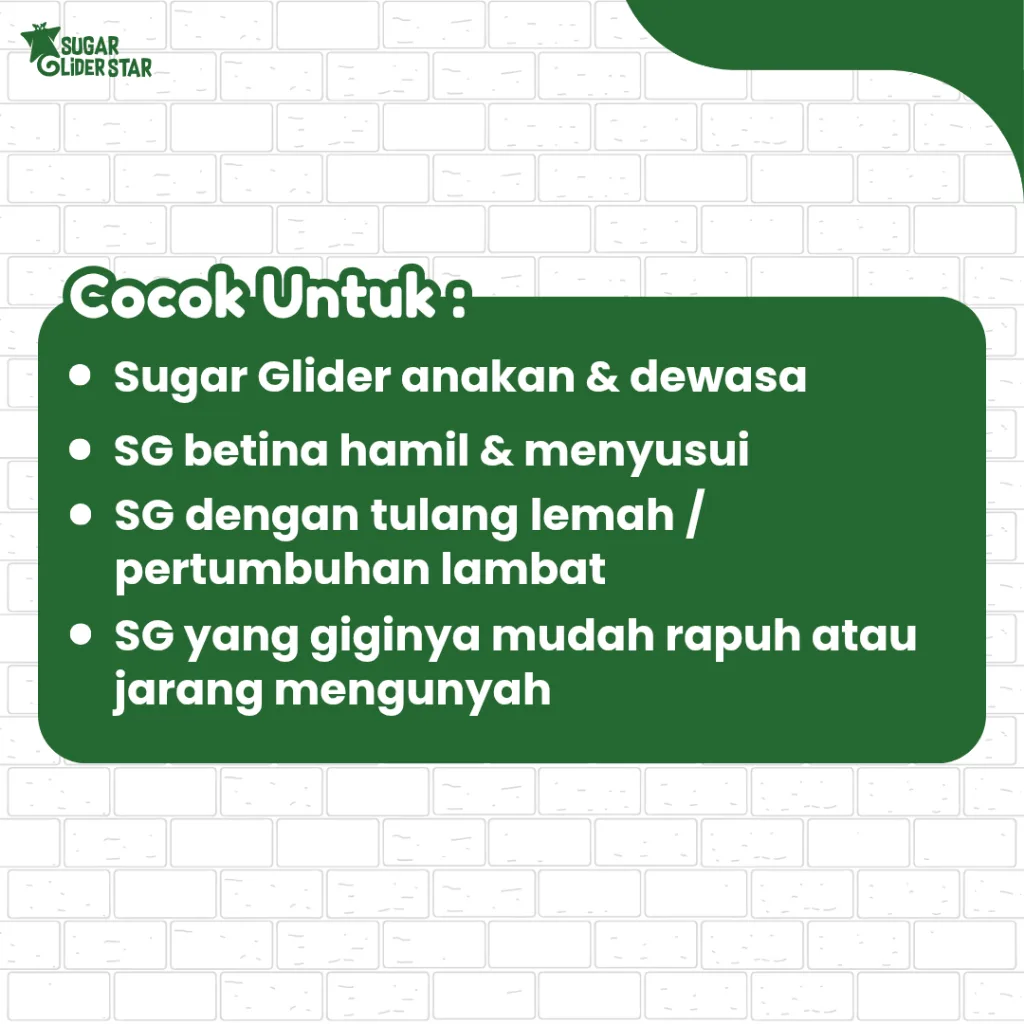 SUGAR GLIDER STAR Tepung Tulang Sotong Kalsium Sugar Glider 50gr