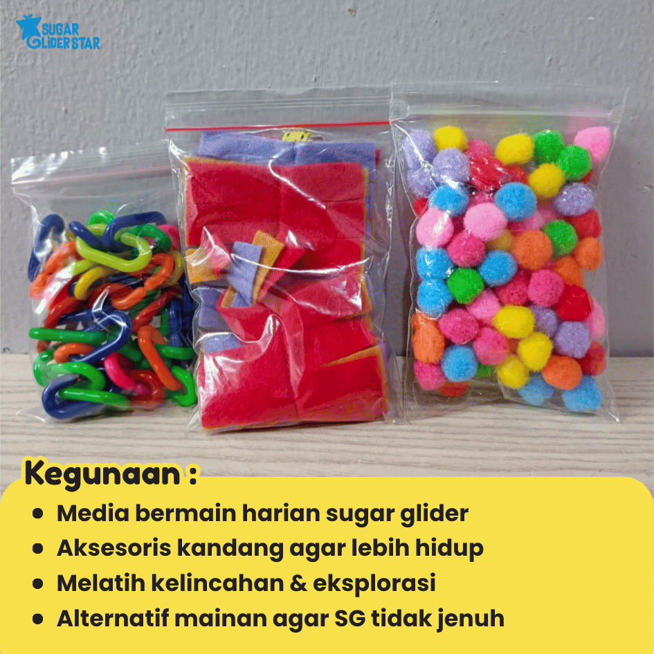 Paket Bermain Sugar Glider Membuat Sugar Glider Aktif dan Tidak mudah Stres
