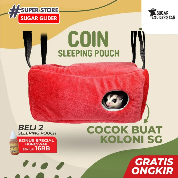 Kantong Tidur Sleeping Pouch big size untuk Sugar glider tupai hamster