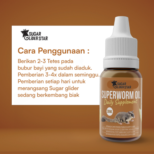 SuperWorm Oil / Minyak Ulat Jerman Daily Supplement For Sugar Glider