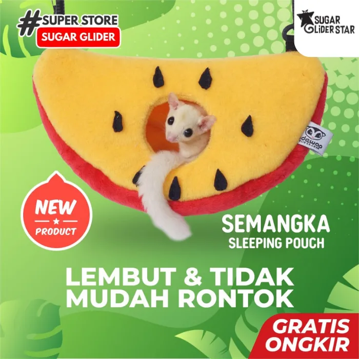 SUGAR GLIDER STAR Sleeping Pouch Watermelon Tempat Tidur Sugar Glider Semangka