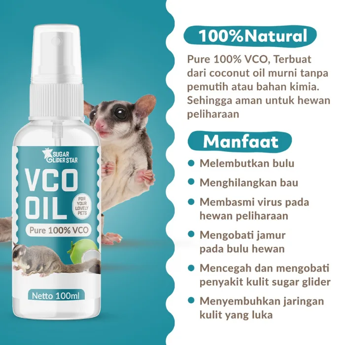 SUGAR GLIDER STAR Minyak VCO Hewan Spray 100ml