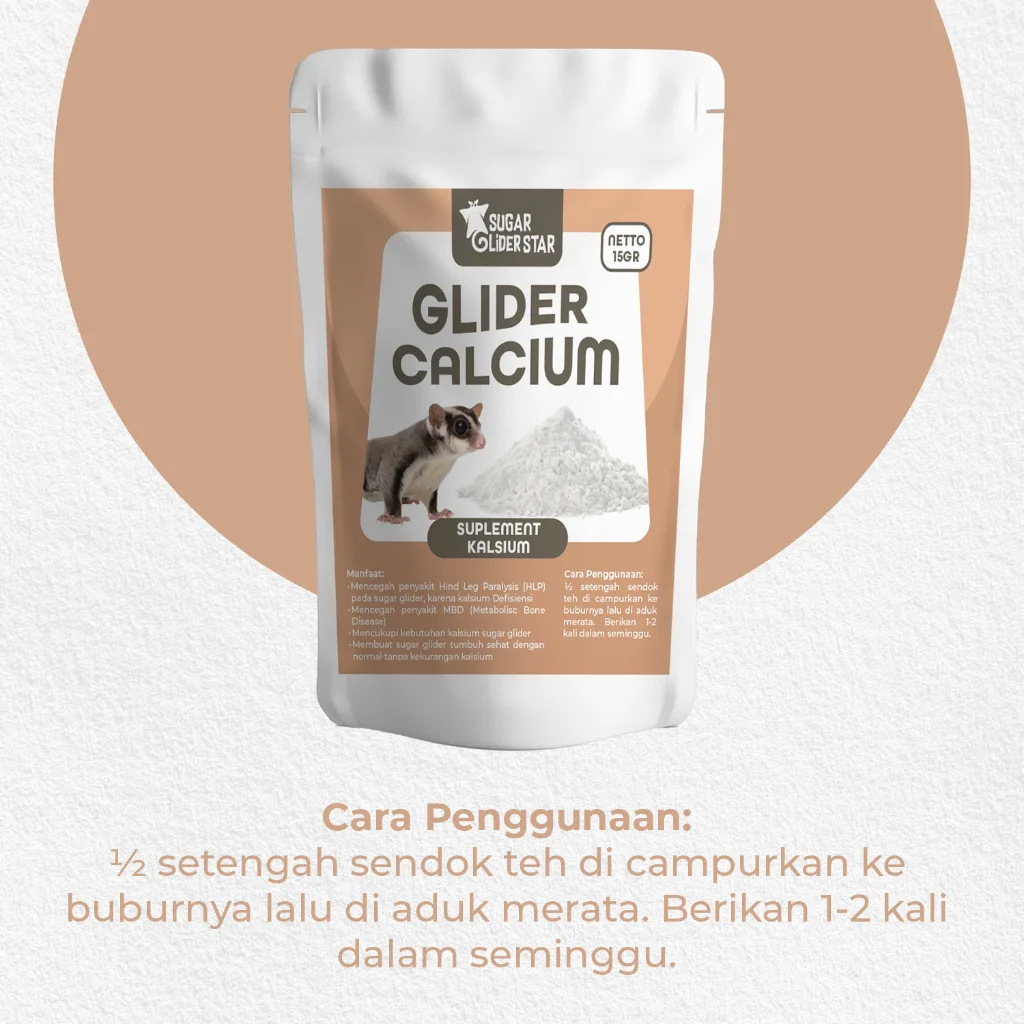 SUGAR GLIDER STAR Glider Kalsium Suplemen Kesehatan Sugar Glider 15gr