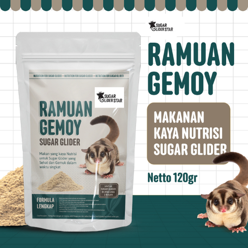 SUGAR GLIDER STAR Ramuan Gemoy Protein & Nutrisi Lengkap Makanan Sugar Glider 120gr