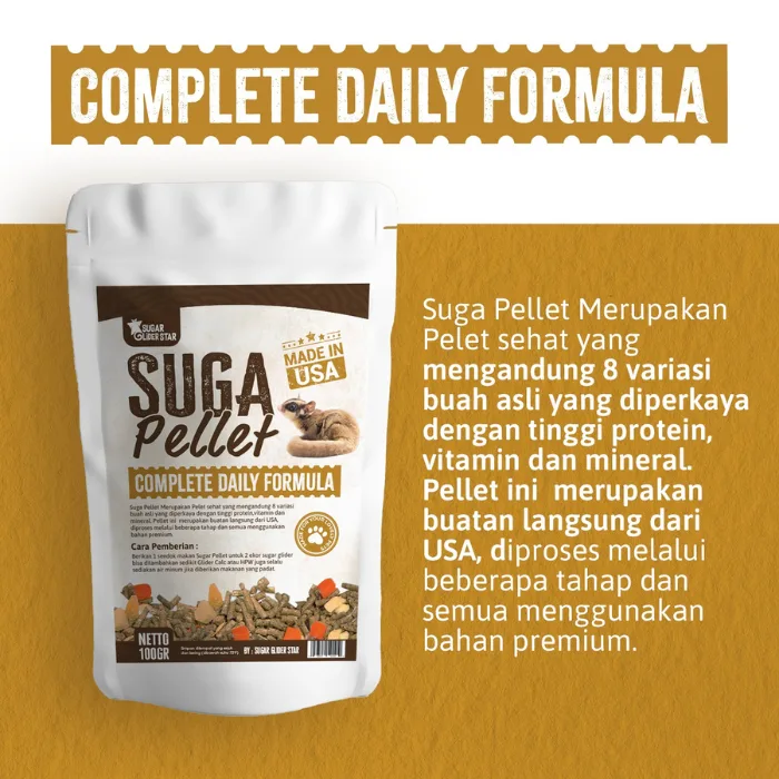 SUGAR GLIDER STAR Glider Pellet + Dry Fruit & Veggie Nutrisi Lengkap Makanan Sugar Glider