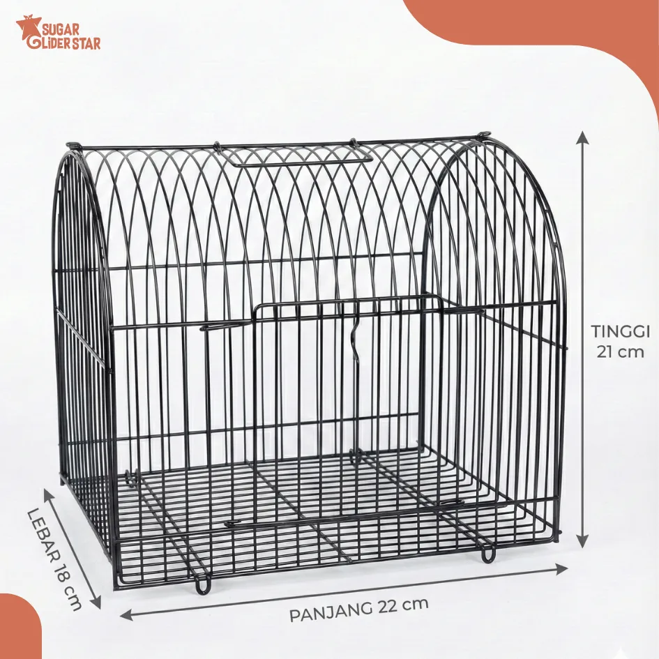 ADEWAP GLIDER Travel Cage Curve For Sugar Glider  - Tidak Termasuk Kandang Kecil