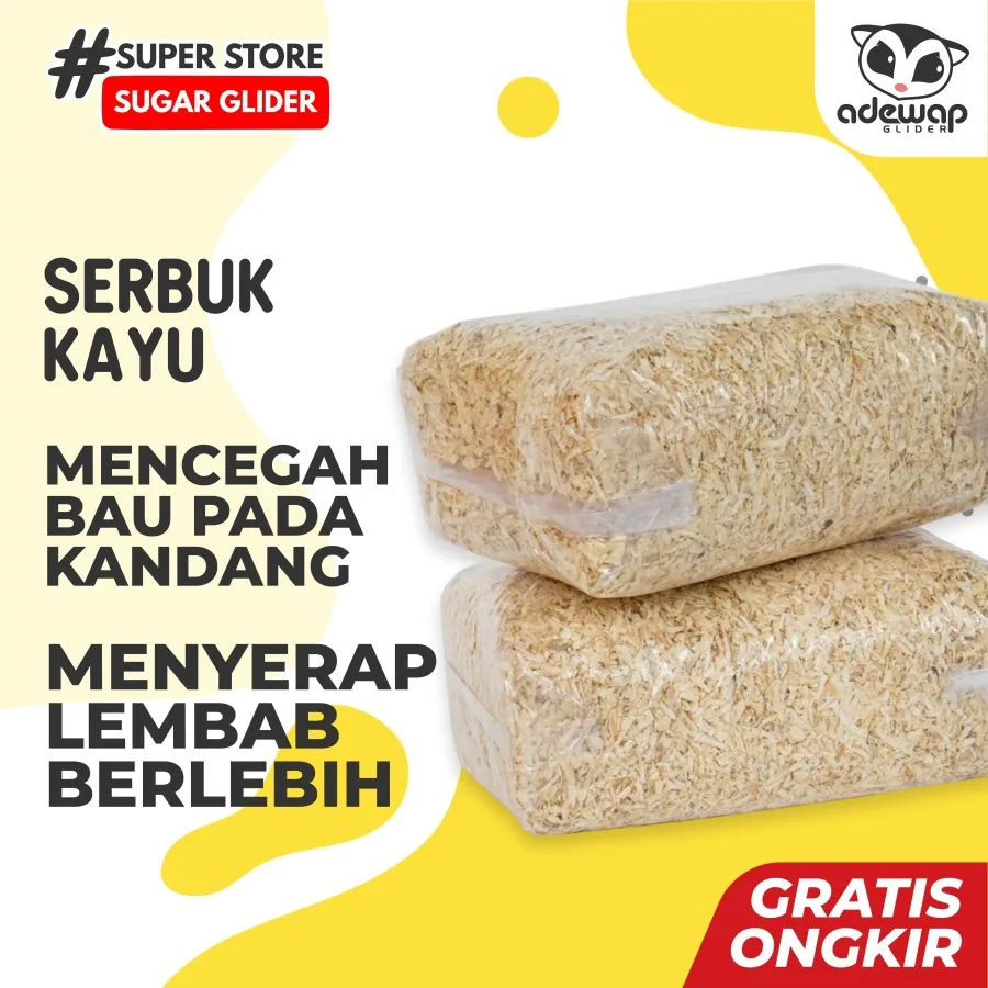 SUGAR GLIDER STAR Serbuk Kayu Alas kandang Hamster & Sugar Glider