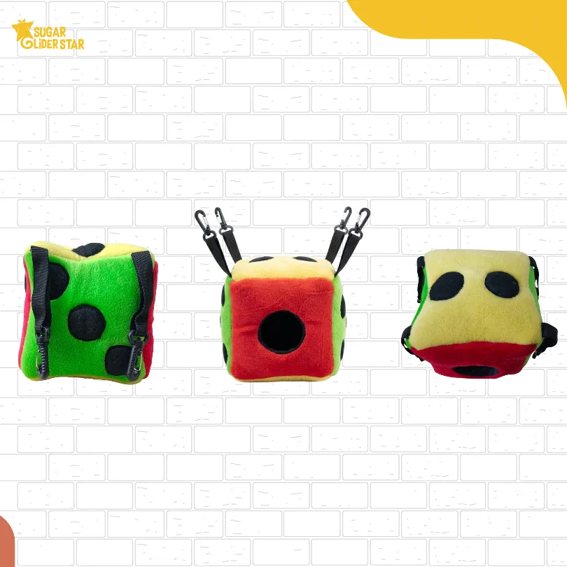 ADEWAP GLIDER Sleeping Pouch Kotak Dadu Sugar Glider Tempat Tidur Hewan Peliharaan Ukuran Medium