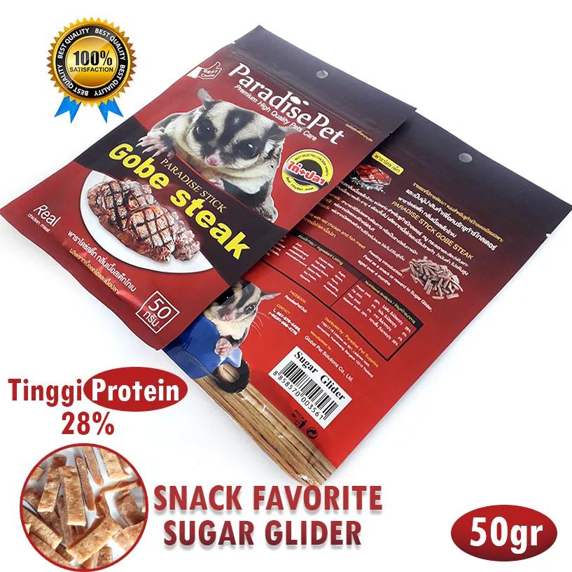 SUGAR GLIDER STAR Gobe Steak Makanan Import Cemilan Sugar Glider 50gr