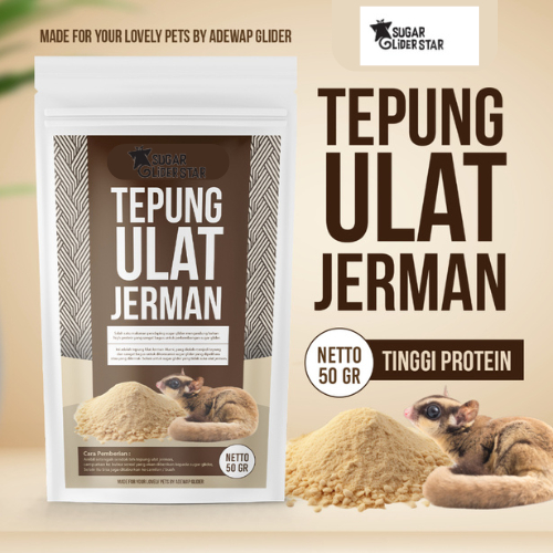 SUGAR GLIDER STAR Tepung Ulat Jerman Suplemen Sugar Glider 50gr