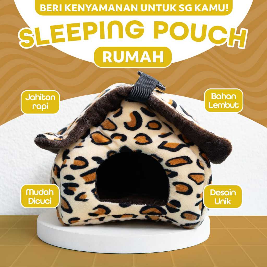 SUGAR GLIDER STAR Sleeping Pouch Bentuk Rumah Sugar Glider