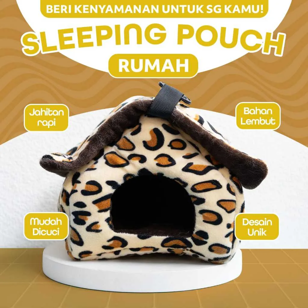 SUGAR GLIDER STAR Sleeping Pouch Bentuk Rumah Sugar Glider