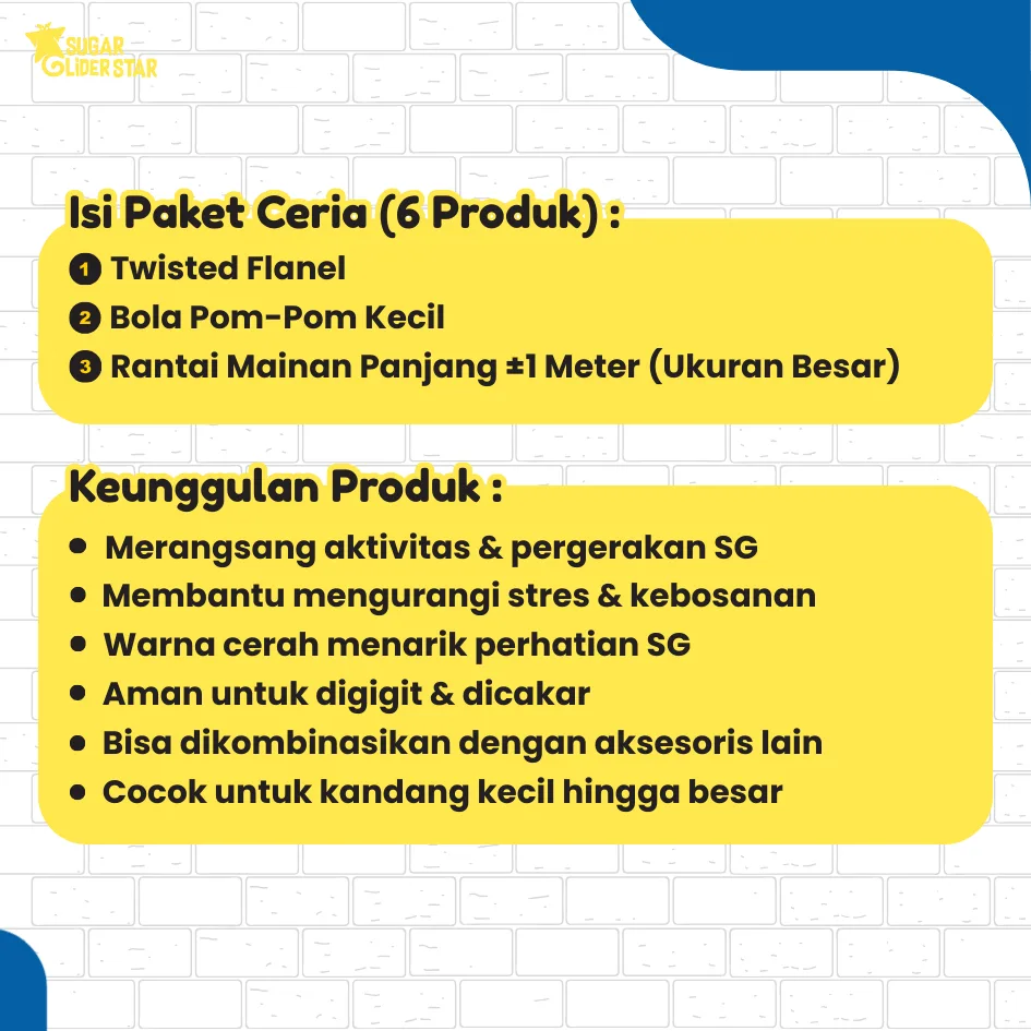 ADEWAP GLIDER Paket Bermain Aksesoris Sugar Glider
