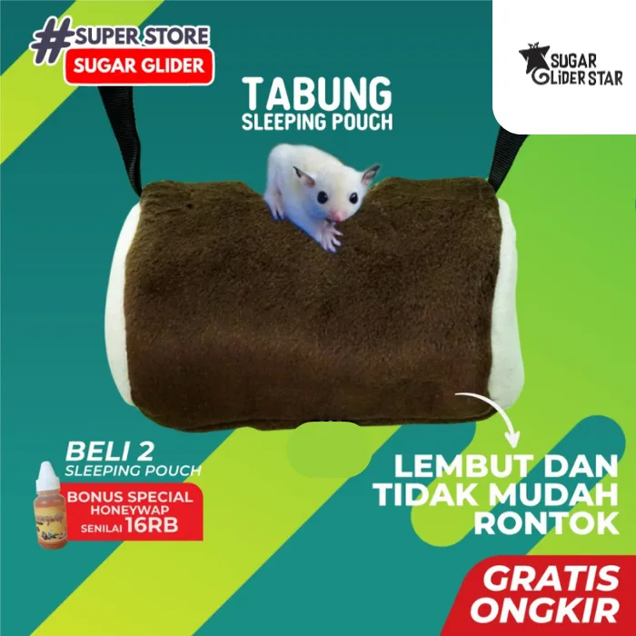 ADEWAP GLIDER Sleeping Pouch Sugar Glider Model Tabung Tempat Tidur Gantung Aksesoris Sugar Glider