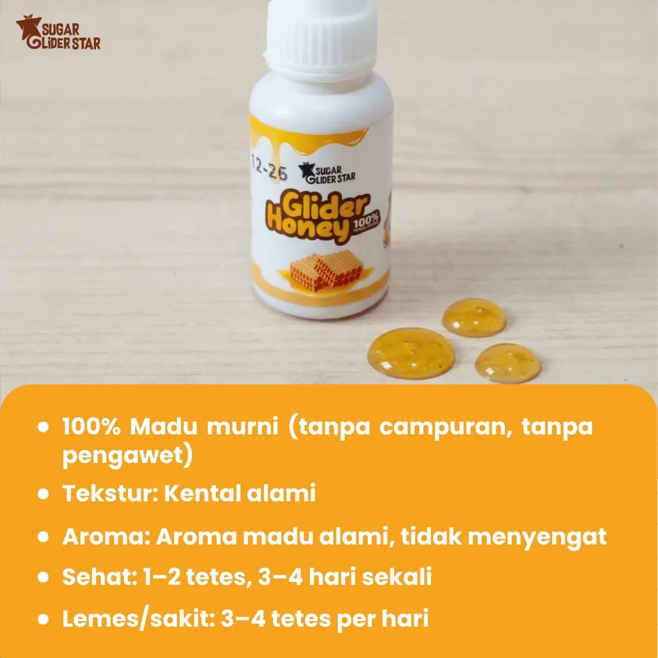 SUGAR GLIDER STAR Glider Honey Madu Murni Kesehatan Sugar Glider 30ml