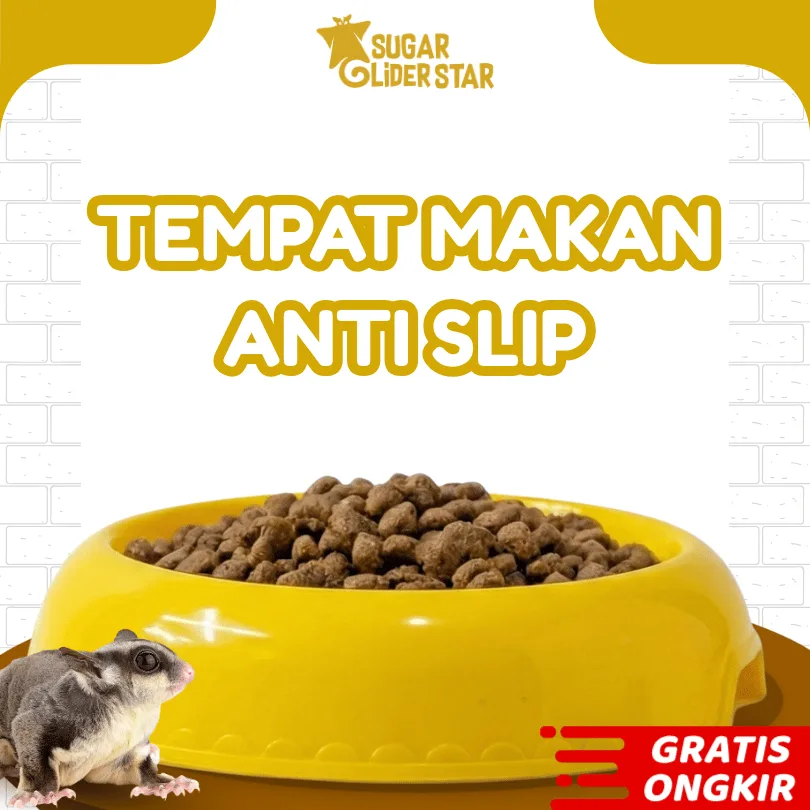 ADEWAP GLIDER Tempat Makan Bulat Sugar Glider