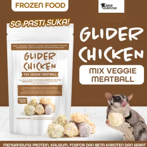 ADEWAP GLIDER Frozen Food Mix Veggie Meatball Glider Chicken For Sugar Glider