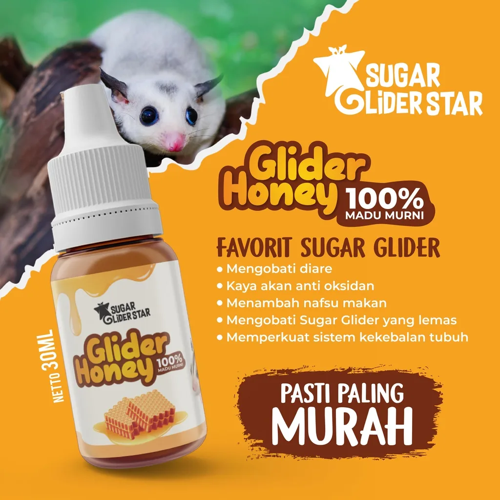 SUGAR GLIDER STAR Glider Honey Madu Murni Kesehatan Sugar Glider 30ml