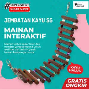 SUGAR GLIDER STAR Mainan Kandang Jembatan Tangga Sugar Glider