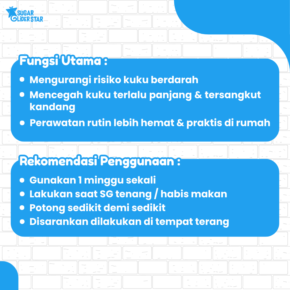 SUGAR GLIDER STAR Gunting Kuku Hewan Sugar Glider & Kucing