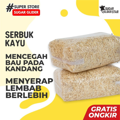 SUGAR GLIDER STAR Serbuk Kayu Alas kandang Hamster & Sugar Glider
