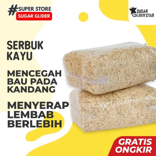 SUGAR GLIDER STAR Serbuk Kayu Alas kandang Hamster & Sugar Glider