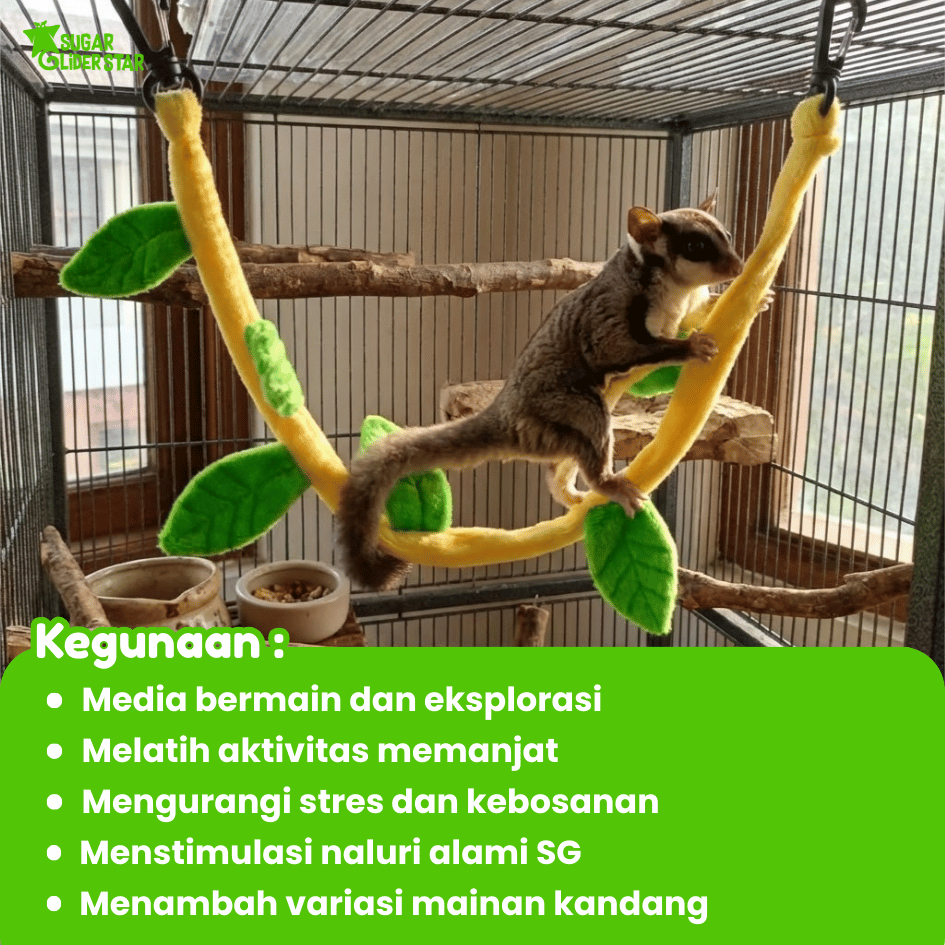 SUGAR GLIDER STAR Tali Ranting Climbing Flanel Mainan Hewan Sugar Glider
