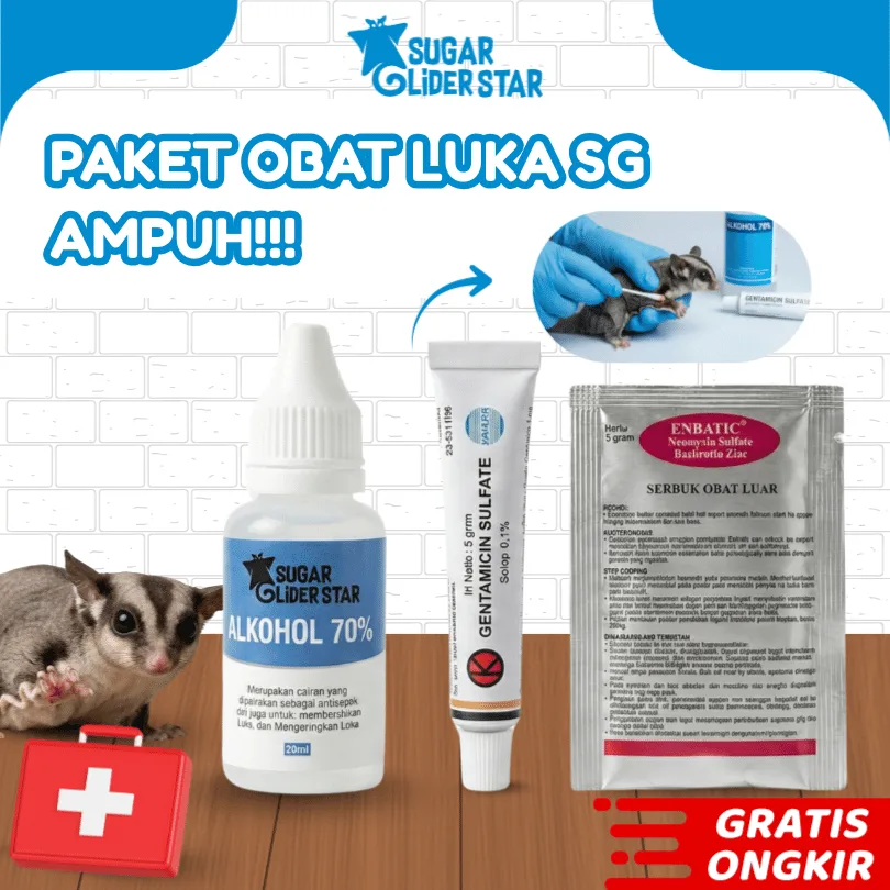 ADEWAP GLIDER Paket Hemat Obat Terluka Hewan Sugar Glider
