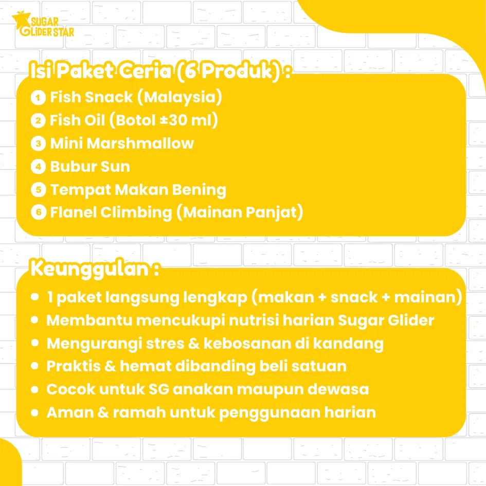 Hemat Paket Ceria Sugar Glider
