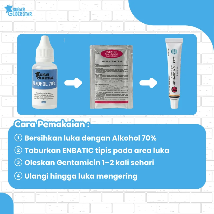 ADEWAP GLIDER Paket Hemat Obat Terluka Hewan Sugar Glider