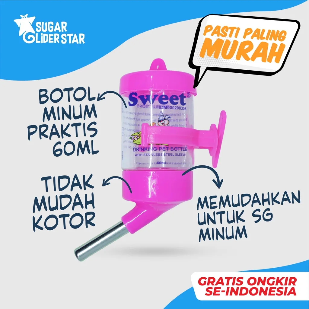 ADEWAP GLIDER Botol Minum Sugar Glider 60 ml