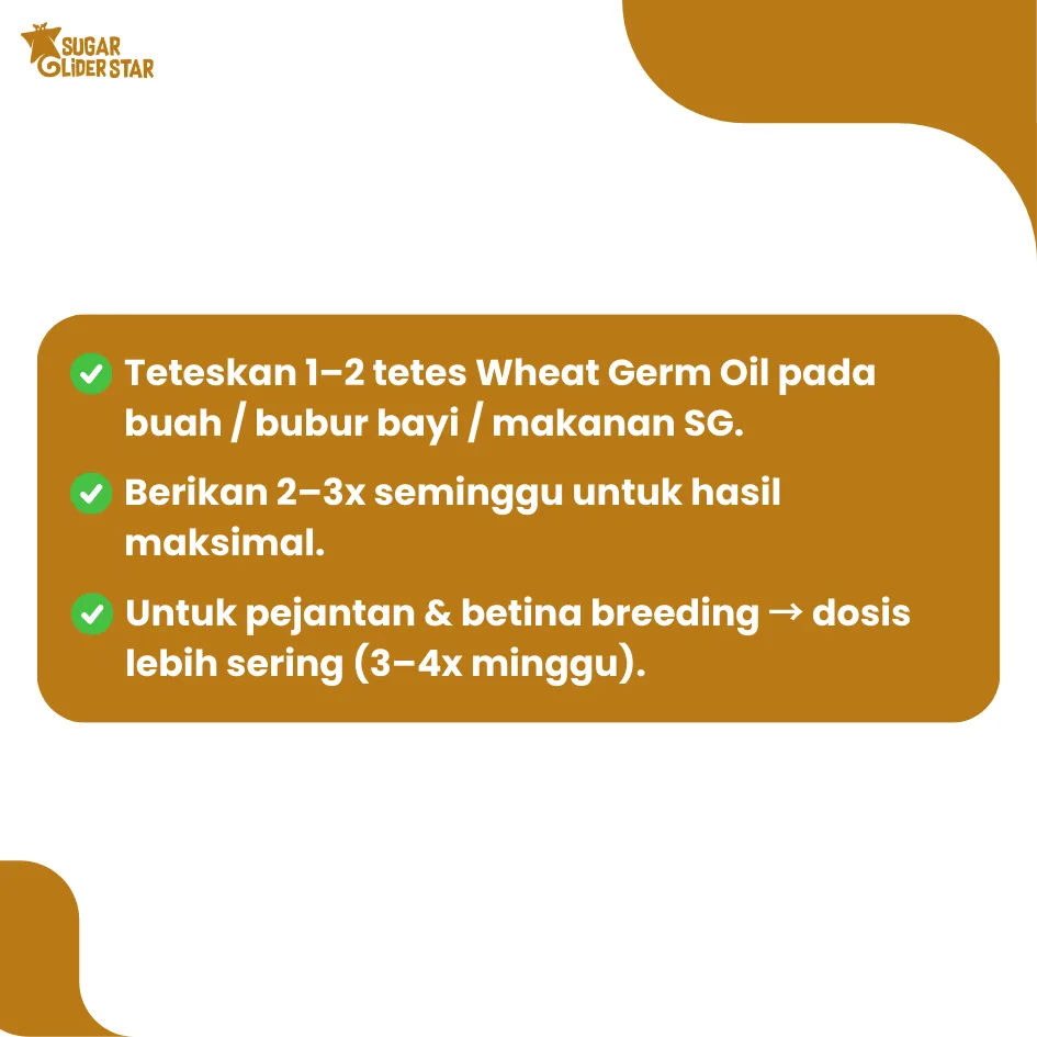 SUGAR GLIDER STAR Wheat Germ Oil Vitamin Lengkap Sugar Glider 30ml