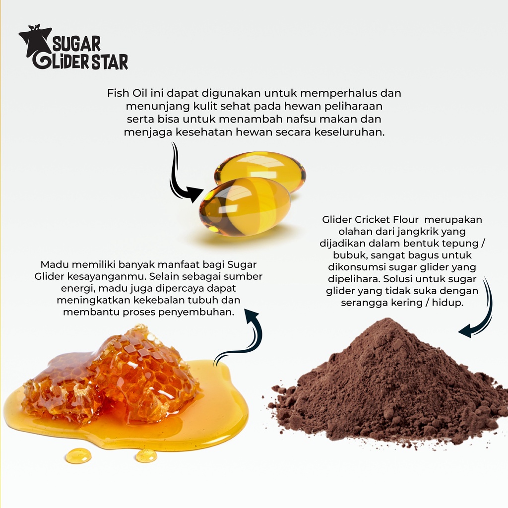 SUGAR GLIDER STAR Paket Vitamin Kebutuhan Sugar Glider