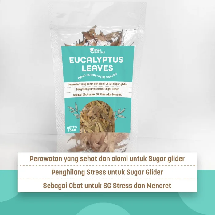 SUGAR GLIDER STAR Daun Eucalyptus Terapi Sugar Glider Stres 30gr