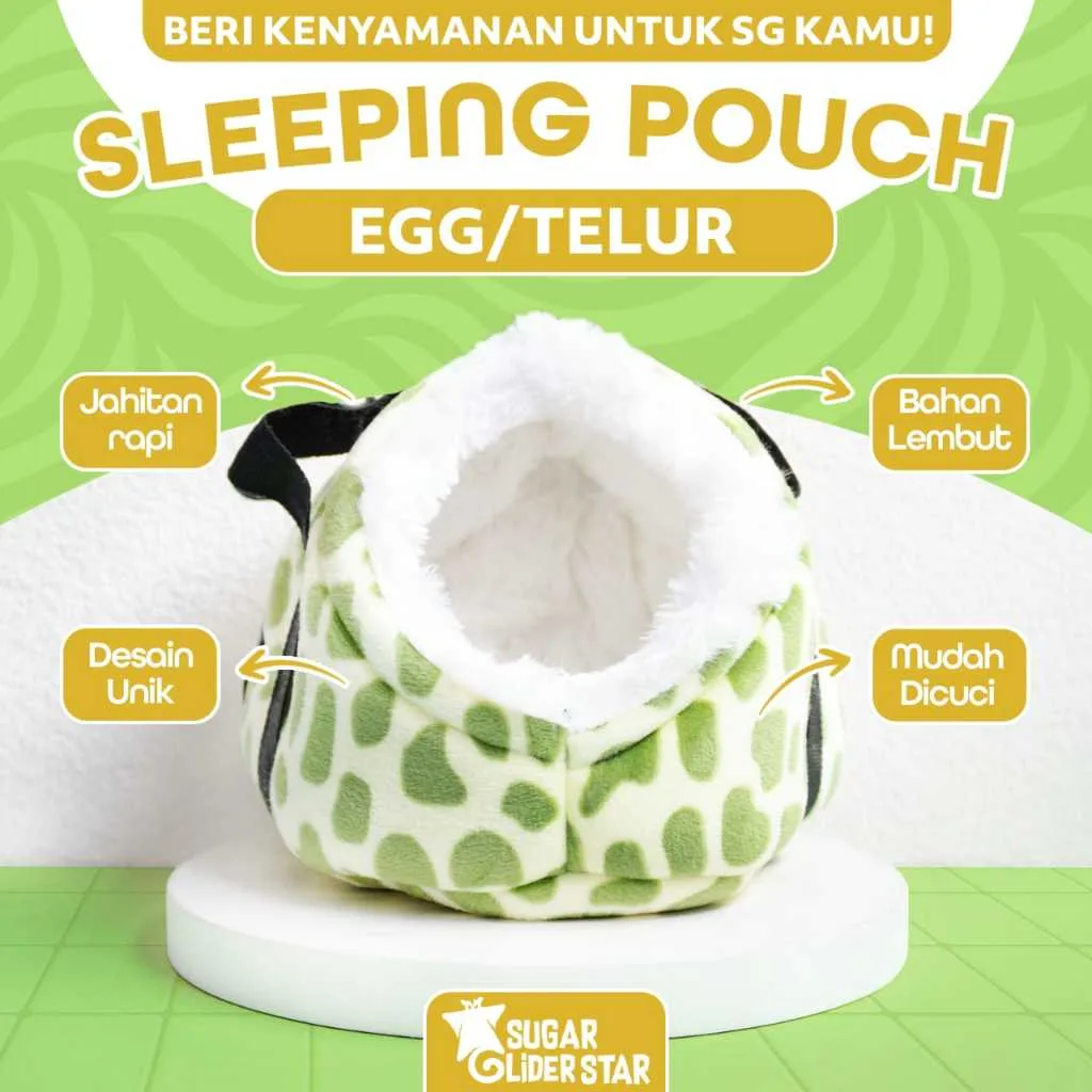 SUGAR GLIDER STAR Sleeping Pouch EGG Model Telur Tempat Tidur Sugar Glider