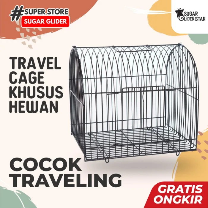 ADEWAP GLIDER Travel Cage Curve For Sugar Glider  - Tidak Termasuk Kandang Kecil
