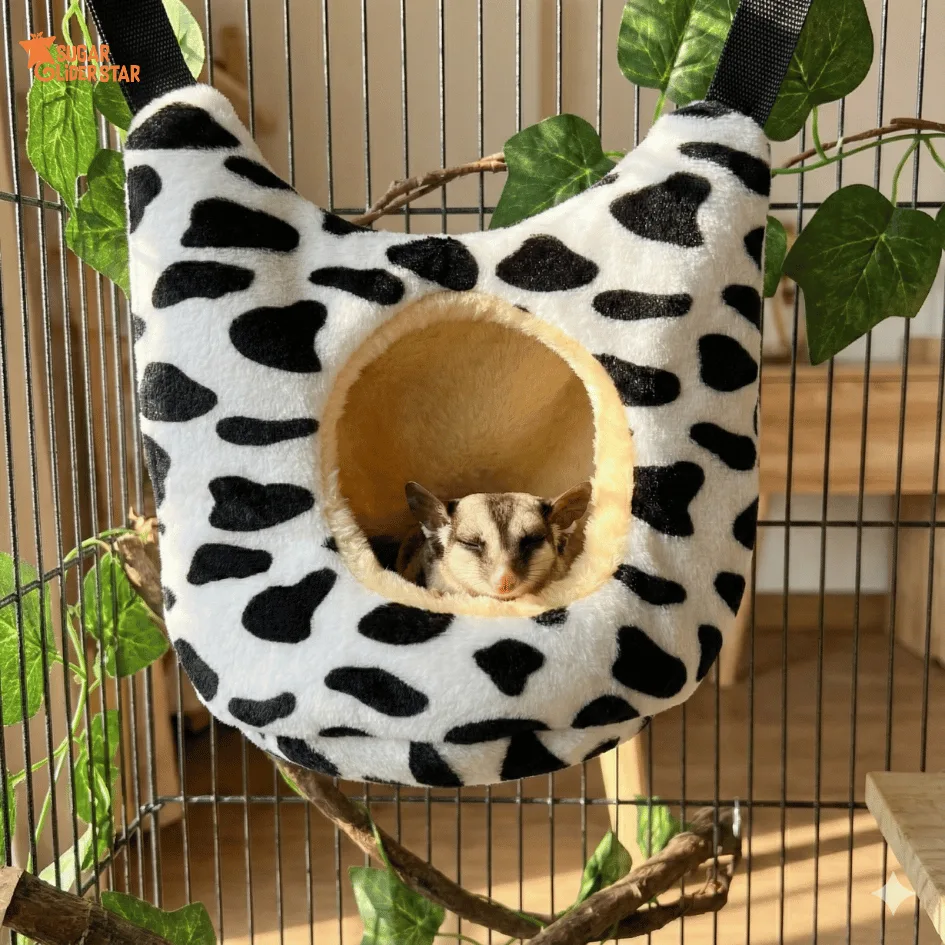 Sleeping Pouch Gantung Bentuk Cat Face Tempat Tidur Hewan Sugar Glider