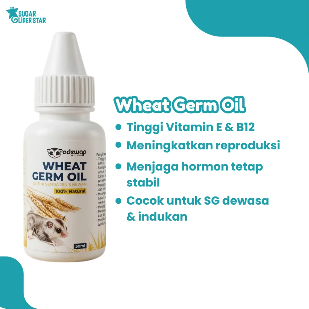 ADEWAP GLIDER Paket Multivitamin Sugar Glider : Vitamin A , Vitamin E & Omega 3