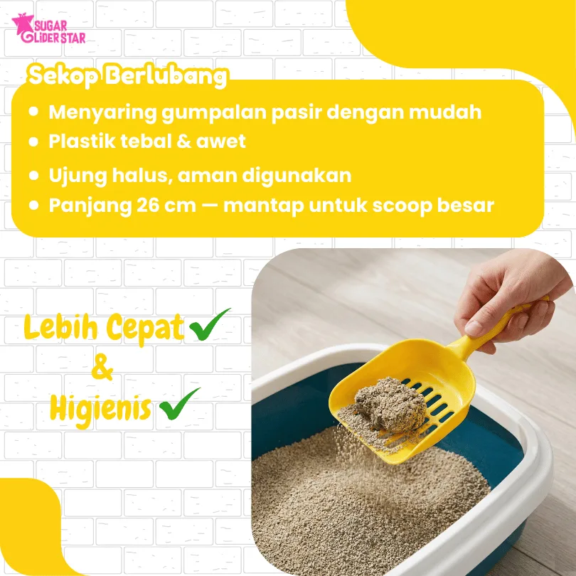 SUGAR GLIDER STAR Sekop Pasir Kotoran Kucing