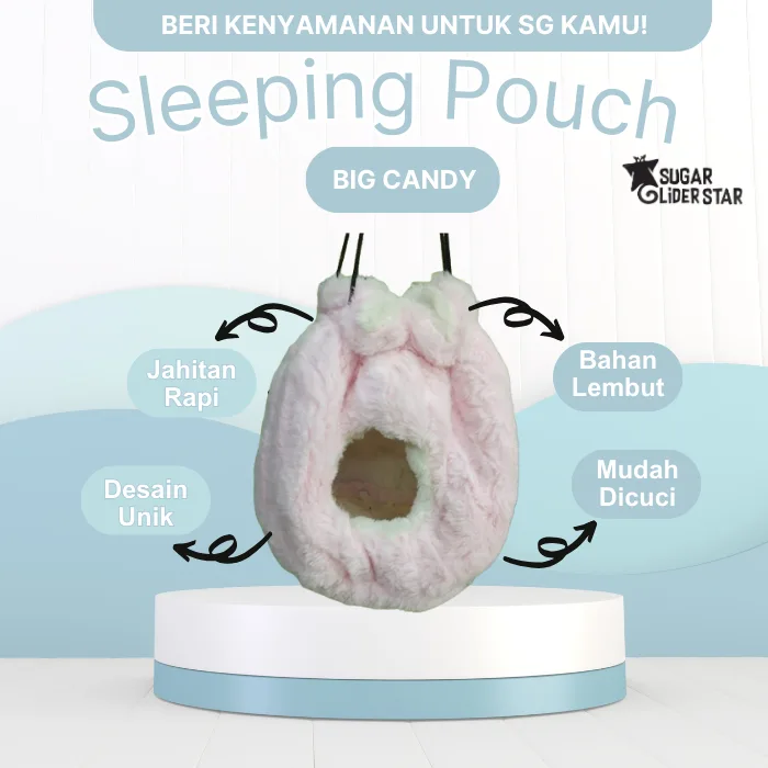 ADEWAP GLIDER Sleeping Pouch Candy Bag Tempat Tidur Sugar Glider - Motif