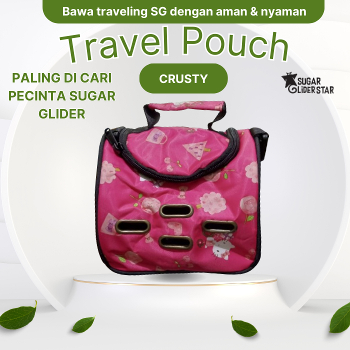 Travel Pouch Crusty Sugar Glider Tupai Landak Mini Cincila
