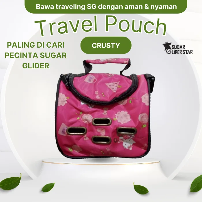 Travel Pouch Crusty Sugar Glider Tupai Landak Mini Cincila