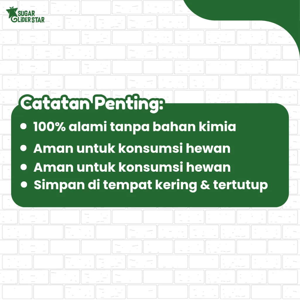 SUGAR GLIDER STAR Tepung Tulang Sotong Kalsium Sugar Glider 50gr