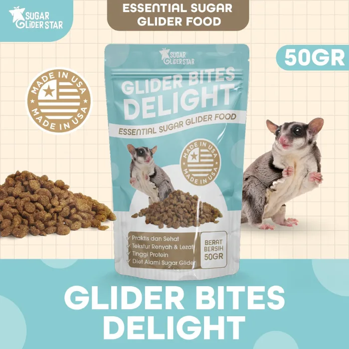 SUGAR GLIDER STAR Glider Bites Delight Makanan Pellet Sugar Glider