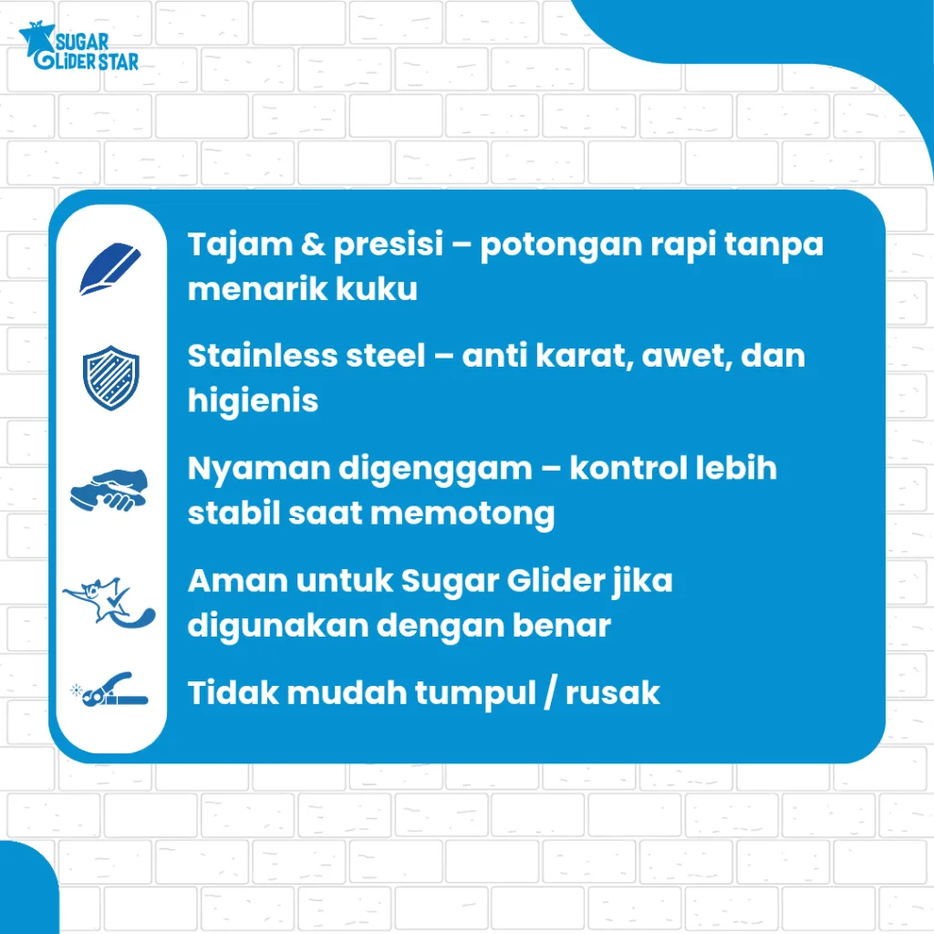 ADEWAP GLIDER Gunting Kuku Besi Nail Trimmer Clipers Sugar Glider
