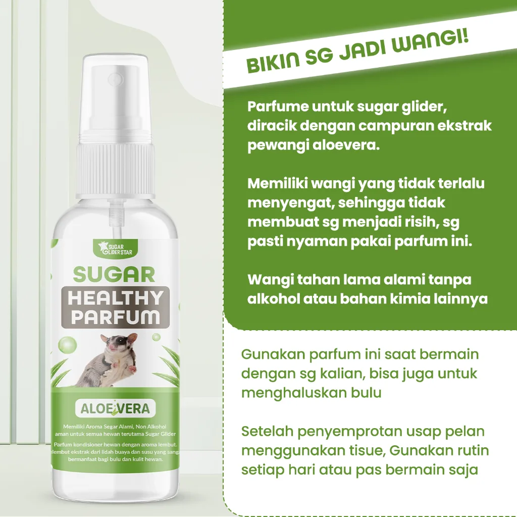 SUGAR GLIDER STAR Suga Aloevera Parfum Hewan Pengharum Sugar Glider
