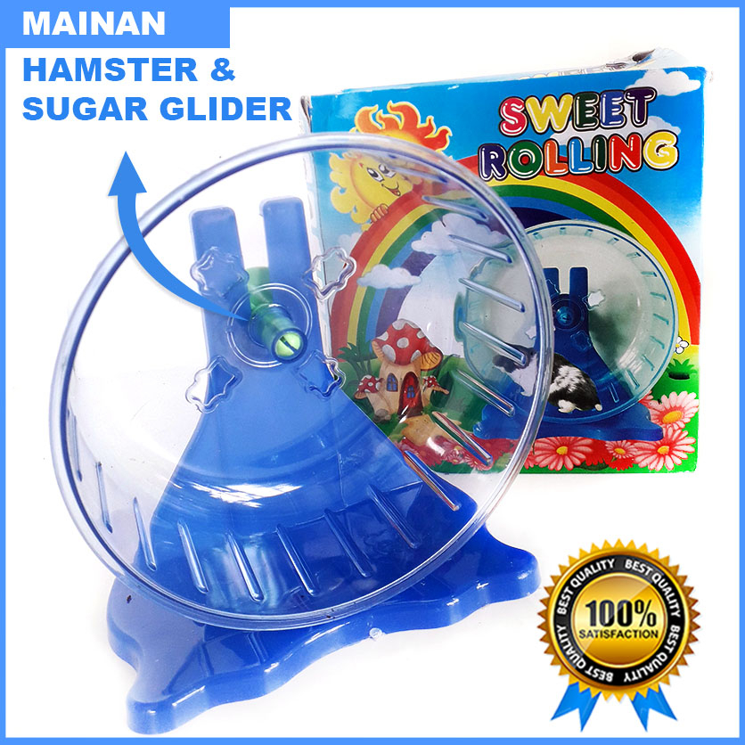 SUGAR GLIDER STAR Jogging Rolling Wheel Mainan Sugar Glider & Hamster