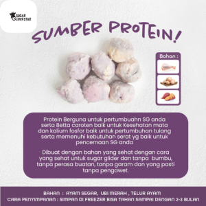 FROZEN FOOD SWEET POTATO  MEATBALL GLIDER CHICKEN FOR SUGAR GLIDER